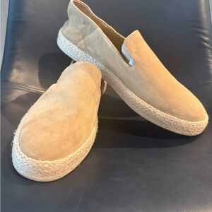 Vince Tan Suede Slip-On Espadrilles
